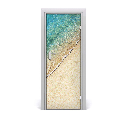 Self-adhesive door sticker Sea wave