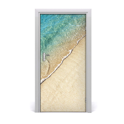 Self-adhesive door sticker Sea wave