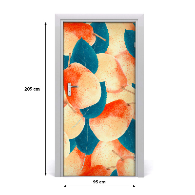 Self-adhesive door sticker Pears