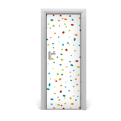 Self-adhesive door sticker Colorful dots