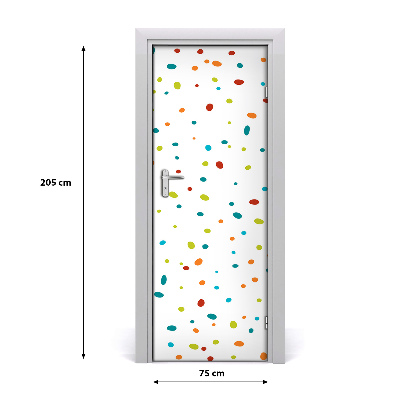 Self-adhesive door sticker Colorful dots