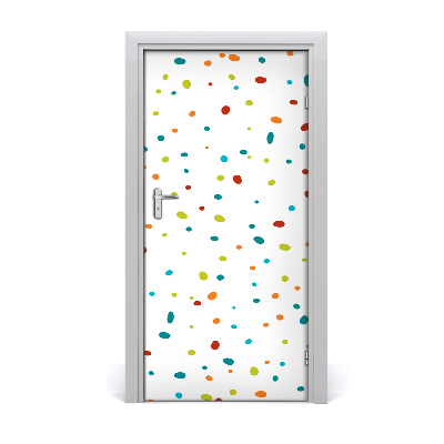 Self-adhesive door sticker Colorful dots