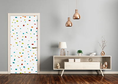 Self-adhesive door sticker Colorful dots