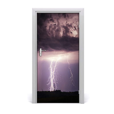 Self-adhesive door sticker Thunderstorm