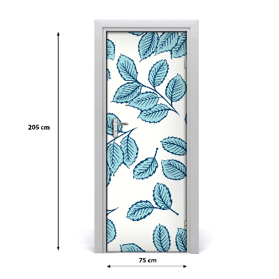 Self-adhesive door wallpaper Leaves