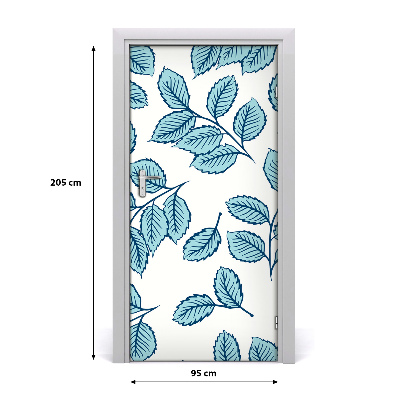 Self-adhesive door wallpaper Leaves