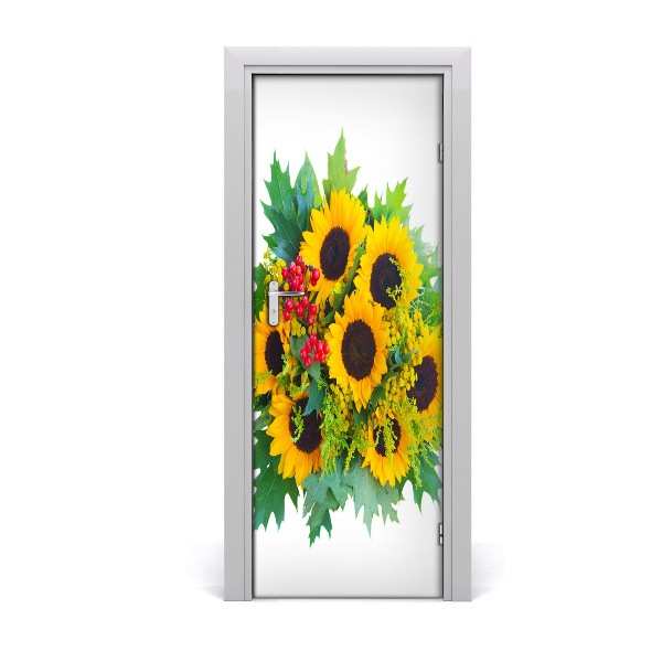 Door adhesive Sunflowers