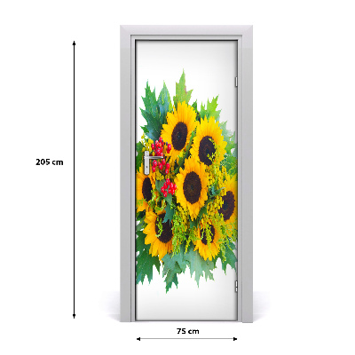 Door adhesive Sunflowers