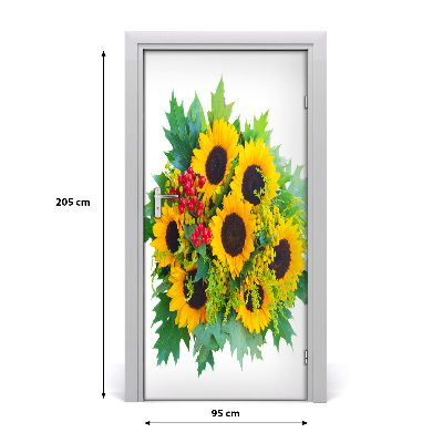 Door adhesive Sunflowers