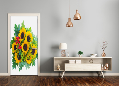 Door adhesive Sunflowers