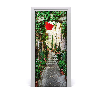 Self-adhesive door wallpaper Streets of france