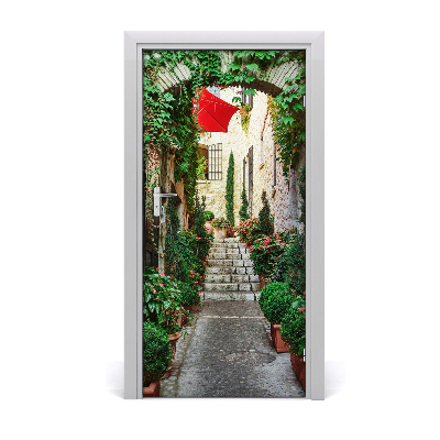 Self-adhesive door wallpaper Streets of france