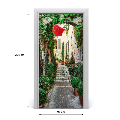 Self-adhesive door wallpaper Streets of france