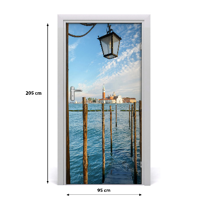 Self-adhesive door wallpaper Venice italy