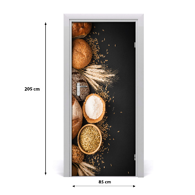 Self-adhesive door sticker Bread