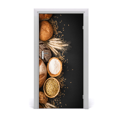 Self-adhesive door sticker Bread