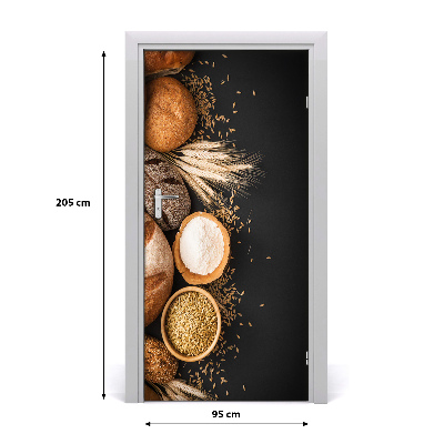 Self-adhesive door sticker Bread