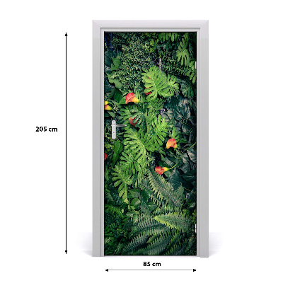 Door sticker Tropical plants