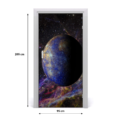 Self-adhesive door wallpaper Mercury