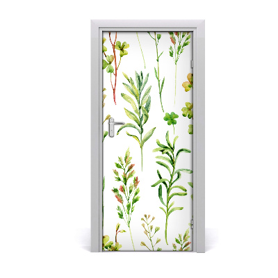 Self-adhesive door veneer Weeds and herbs