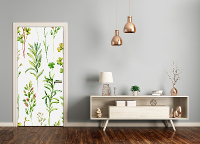 Self-adhesive door veneer Weeds and herbs