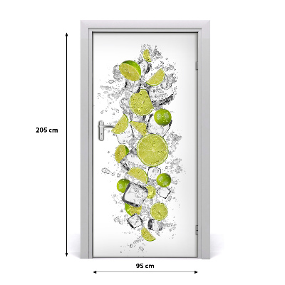 Self-adhesive door sticker Limes