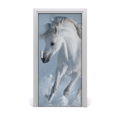 Self-adhesive door sticker White horse