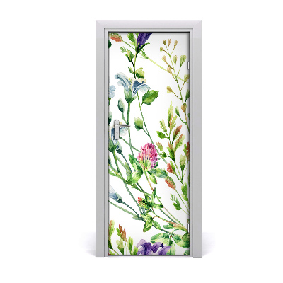 Self-adhesive door veneer Field flowers