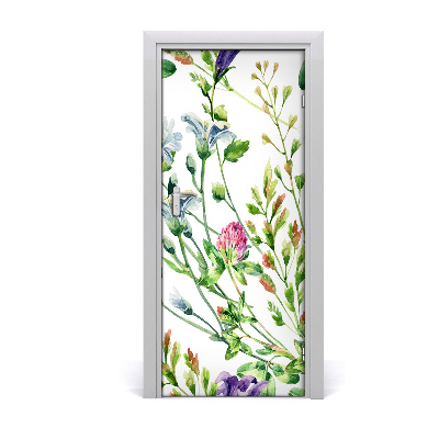 Self-adhesive door veneer Field flowers