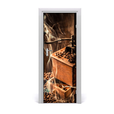 Self-adhesive door sticker Coffee beans