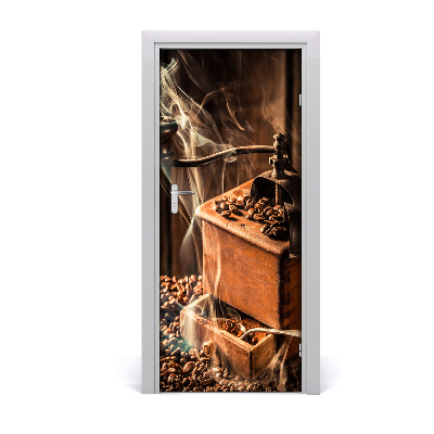 Self-adhesive door sticker Coffee beans