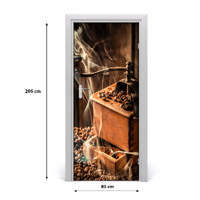 Self-adhesive door sticker Coffee beans