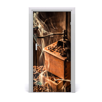 Self-adhesive door sticker Coffee beans