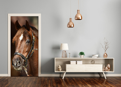 Self-adhesive door sticker Portrait of a horse