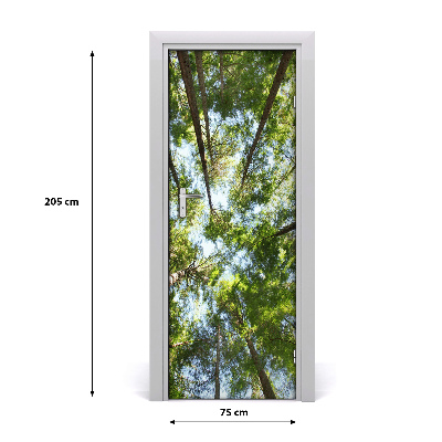 Self-adhesive door sticker The crown of trees