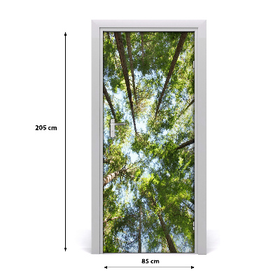 Self-adhesive door sticker The crown of trees