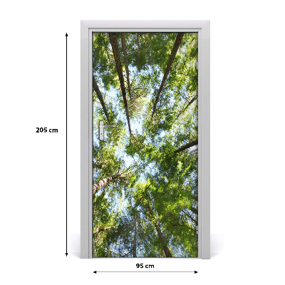 Self-adhesive door sticker The crown of trees