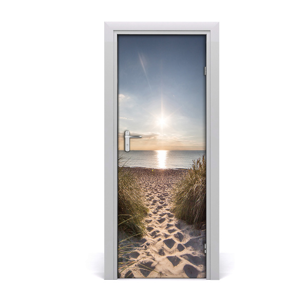 Self-adhesive door sticker Seaside dunes