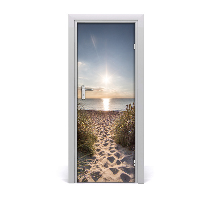 Self-adhesive door sticker Seaside dunes