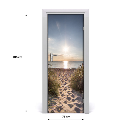 Self-adhesive door sticker Seaside dunes