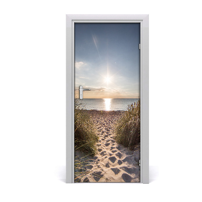 Self-adhesive door sticker Seaside dunes