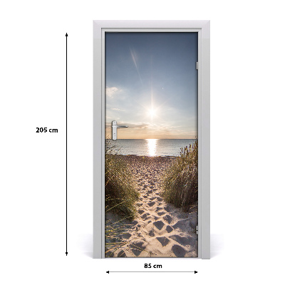 Self-adhesive door sticker Seaside dunes