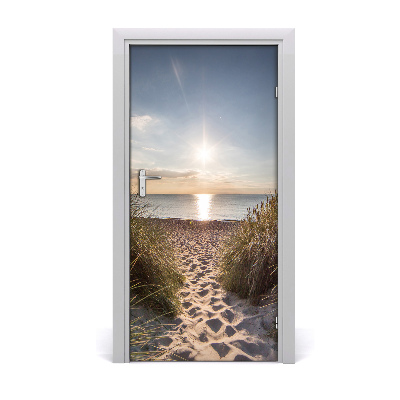 Self-adhesive door sticker Seaside dunes