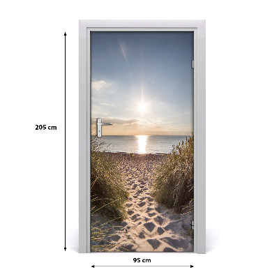 Self-adhesive door sticker Seaside dunes