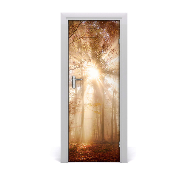 Self-adhesive door sticker Autumn forest