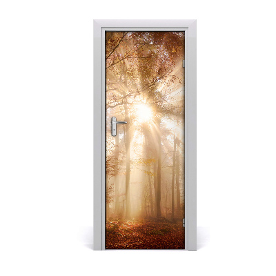 Self-adhesive door sticker Autumn forest