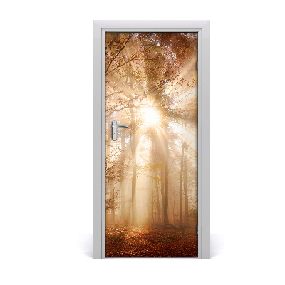 Self-adhesive door sticker Autumn forest