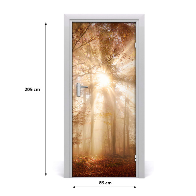 Self-adhesive door sticker Autumn forest