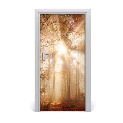 Self-adhesive door sticker Autumn forest