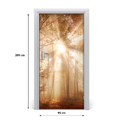 Self-adhesive door sticker Autumn forest